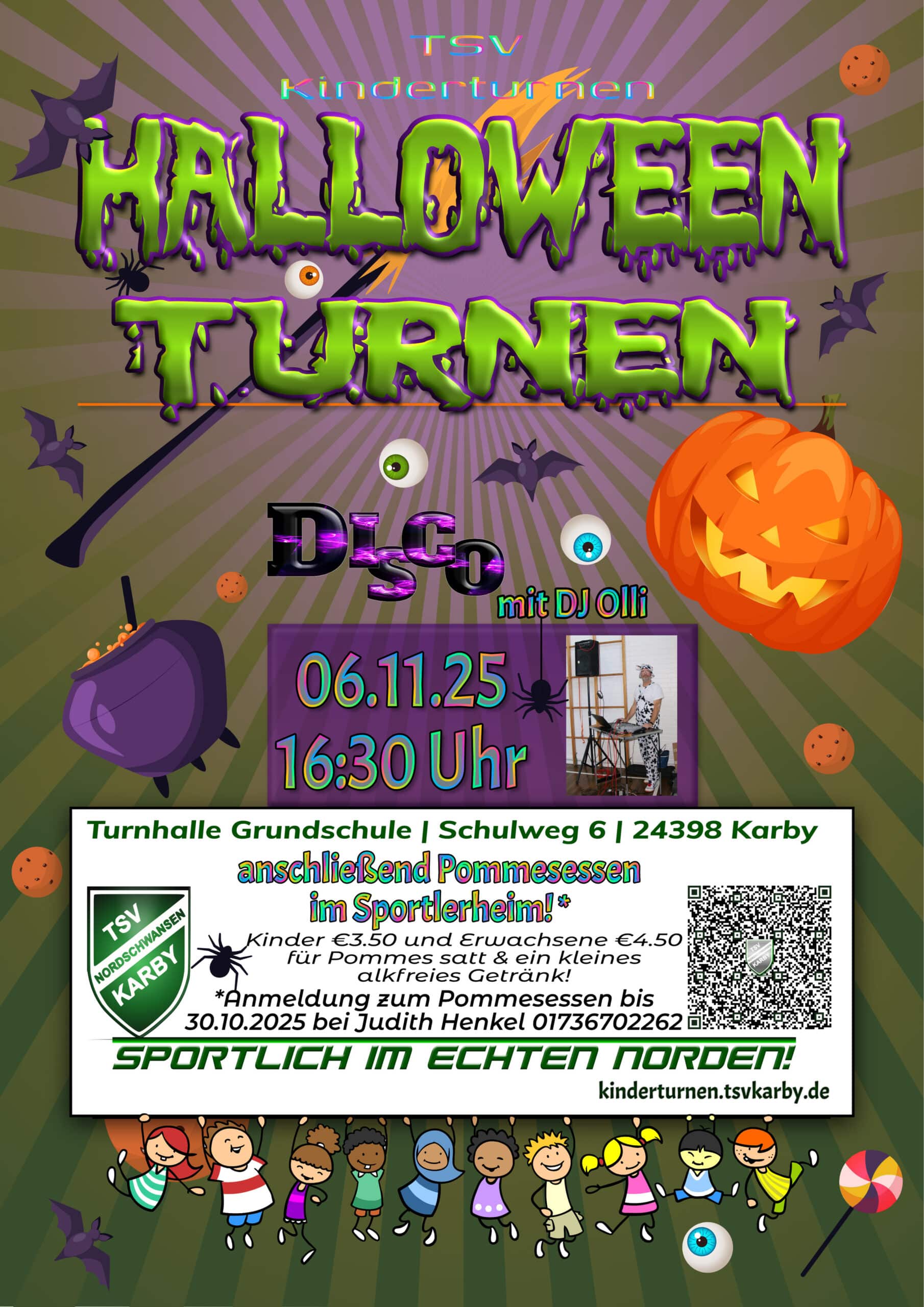 Halloween Kinderturnen 2025 TSV Nordschwansen Karby scaled
