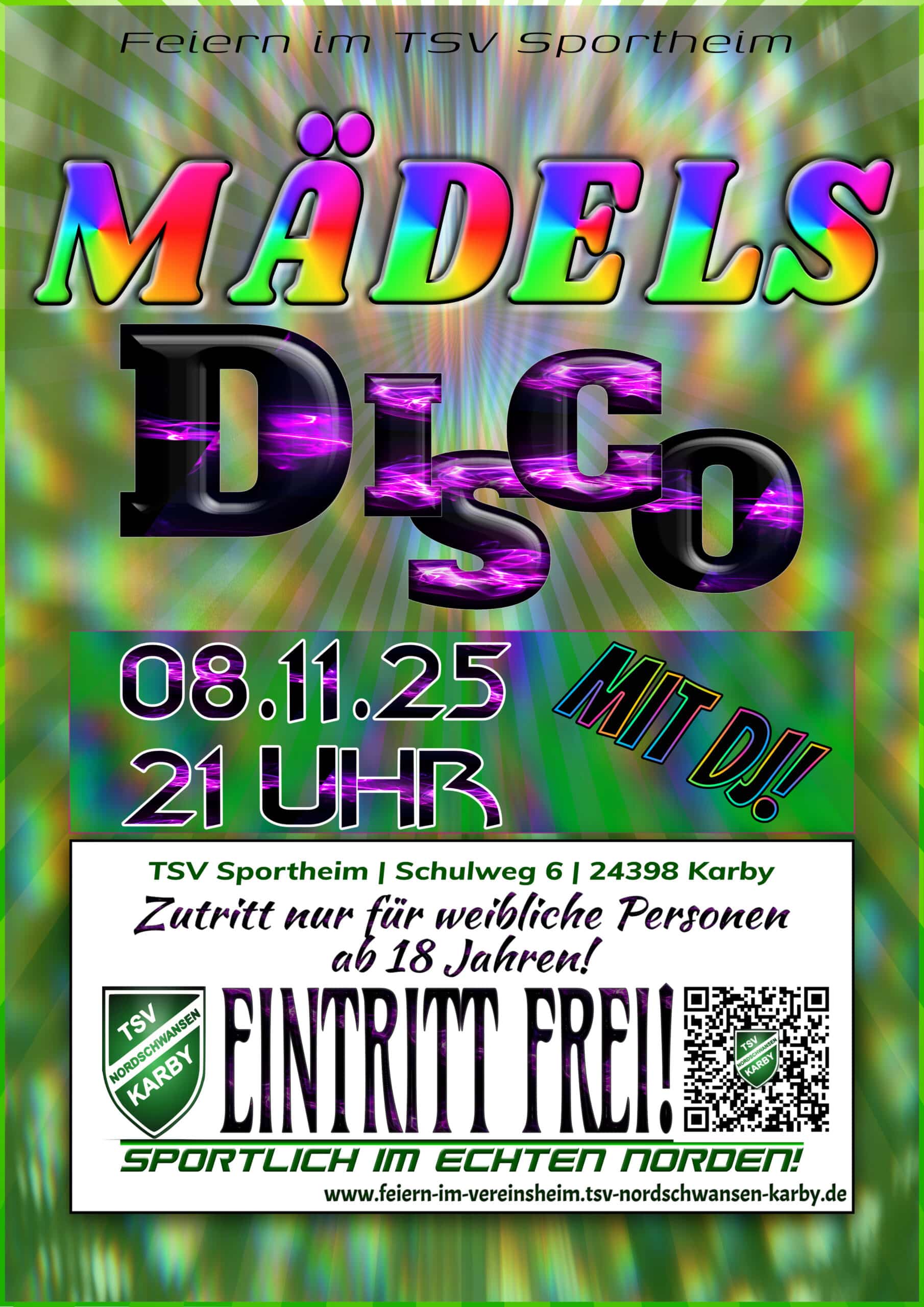 Maedels Disco November 25 TSV Nordschwansen Karby scaled